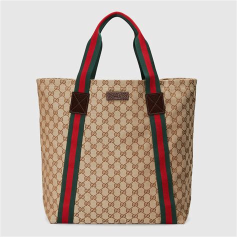 gucci original gg canvas tote bag|Gucci canvas bag sale.